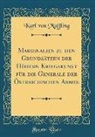 Karl von Muffling, Karl von Müffling - Marginalien zu den Grundsätzen der Höhern Kriegskunst für die Generale der Östreichischen Armee (Classic Reprint)