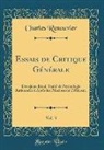 Charles Renouvier - Essais de Critique Générale, Vol. 3