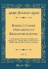 Adolph Friedrich Riedel - Riedel's Codex Diplomaticus Brandenburgensis, Vol. 25