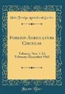 Usda Foreign Agricultural Service - Foreign Agriculture Circular