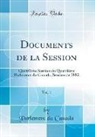 Parlement Du Canada - Documents de la Session, Vol. 1