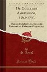 S. Lenel - De Collegio Ambianensi, 1762-1793