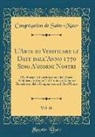 Congrégation de Saint-Maur - L'Arte di Verificare le Date dall'Anno 1770 Sino A'giorni Nostri, Vol. 16