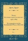 Anton Mayer - Wiens Buchdrucker-Geschichte, 1482-1882, Vol. 1