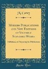 M. Carey - Modern Publications and New Editions of Valuable Standard Works