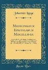 Johannes Lange - Medicinalium Epistolarum Miscellanea