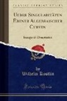 Wilhelm Köstlin - Ueber Singularitäten Ebener Algebraischer Curven