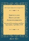 United States Department Of Agriculture - Service and Regulatory Announcements