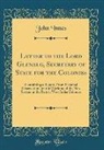 John Innes - Letter to the Lord Glenelg, Secretary of State for the Colonies