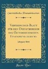 Österreichisches Finanzministerium - Verordnungs-Blatt für den Dienstbereich des Österreichischen Finanzministeriums