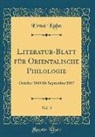 Ernst Kuhn - Literatur-Blatt für Orientalische Philologie, Vol. 3