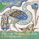 Flame Tree Studio - V&a - William De Morgan Wall Calendar 2019 (Art Calendar)