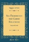 Luigi Cerrato - Sui Frammenti dei Carmi Soloniani