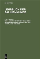 C. J. B. Karsten, Carl Johann Bernhard Karsten - Lehrbuch der Salinenkunde - Teil 1: Ueber das Vorkommen und die Gewinnung des Kochsalzes auf der Oberfläche der Erde