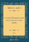 Unknown author - Landes-Verordnungen des Fürstenthums Lippe, Vol. 5 (Classic Reprint)