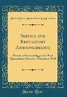 United States Department Of Agriculture - Service and Regulatory Announcements
