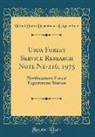 United States Department Of Agriculture - Usda Forest Service Research Note Ne-216, 1975