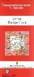 Topographische Karte Baden-Württemberg Stuttgart / Nord