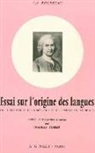 PORSET, ROUSSEAU, Jean-Jacques Rousseau - ESSAI SUR L ORIGINE DES LANGUE