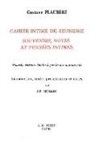Gustave Flaubert, Gustave (1821-1880) Flaubert, Flaubert Gustave, Gustave Flaubert, Jean-Pierre Germain - Cahier intime de jeunesse : souvenirs, notes et pensées intimes