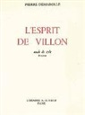 Pierre Demarolle, Pierre (1932-2009) Demarolle, DEMAROLLE PIERRE, Pierre Demarolle - L'esprit de Villon : étude de style