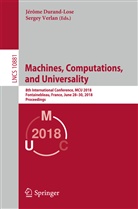 Jérôm Durand-Lose, Jérôme Durand-Lose, Verlan, Verlan, Sergey Verlan - Machines, Computations, and Universality