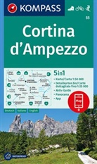 KOMPASS-Karte GmbH, KOMPASS-Karten GmbH, KOMPASS-Karten GmbH - 55 CORTINA D'AMPEZZO