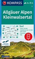 KOMPASS-Karte GmbH, KOMPASS-Karten GmbH, KOMPASS-Karten GmbH - Allgäuer Alpen, Kleinwalsertal 1:50 000