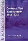 Francis (Senior Research Fellow Rose, Francis Rose - Blackstone''s Statutes on Contract, Tort & Restitution 2018-2019