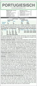 Autorenkollektiv Holman, Autorenkollektiv Holman, Jaroslava Jindrová, Jaroslava (Dr.) Jindrová, Autorenkollekti Holman, Autorenkollektiv Holman - Leporello: Portugiesisch Kurzgrammatik - Die komplette Grammatik im Überblick