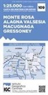 IGC Wanderkarte Monte Rosa, Alagna Valesia, Macugnaca, Gressoney