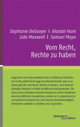 De, Stephanie DeGooyer, Stephanie (Prof. Dr. DeGooyer, Alastair Hunt, Alastair (Ph Hunt, … - Vom Recht, Rechte zu haben