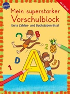 Christiane Krapp, Reese, Lena Roth, Edith Thabet, Hela Woernle, Viola Reese... - Mein superstarker Vorschulblock - Erste Zahlen- und Buchstabenrätsel