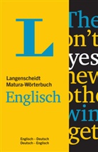 Redaktio Langenscheidt, Redaktion Langenscheidt, Redaktion Langenscheidt - Langenscheidt Matura-Wörterbuch Englisch