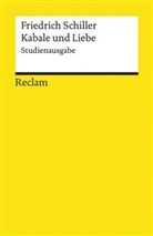 Friedrich Schiller, Friedrich von Schiller, Alexande Kosenina, Alexander Kosenina, Alexander Košenina - Kabale und Liebe. Studienausgabe