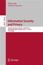 Will Susilo, Willy Susilo, YANG, Yang, Guomin Yang - Information Security and Privacy
