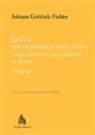 Johann Gottlieb Fichte, S. Principe - Saggio per un estratto esplicativo dalla «Critica del giudizio» di Kant (1790-91)
