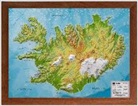 Mario Engelhardt, André Markgraf, Georelief Dresden - Island, Reliefkarte, Klein 1:500.000, m. Holzrahmen