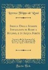 Lorenzo Filippo de' Rossi - Indice Delle Stampe Intagliate in Rame a Bulino, e in Acqua Forte