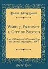 Boston Listing Board - Ward 7, Precinct 1, City of Boston