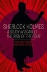 Arthur Conan Doyle, Arthur Conan Doyle, SirArthurConan Doyle - Sherlock Holmes: A Study in Scarlet & the Sign of the Four