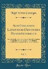 Karl Ernst Georges - Ausführliches Lateinisch-Deutsches Handwörterbuch, Vol. 2