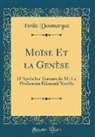 Emile Doumergue, Émile Doumergue - Moïse Et la Genèse