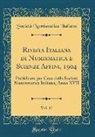 Societa Numismatica Italiana, Società Numismatica Italiana - Rivista Italiana di Numismatica e Scienze Affini, 1904, Vol. 17