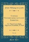 Johann Wolfgang von Goethe - Goethes Naturwissenschaftliche Schriften, Vol. 12: Zur Naturwissenschaft; Allgemeine Naturlehre, II Theil (Classic Reprint)