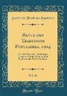 Societe Des Traditions Populaires, Société des Traditions Populaires - Revue des Traditions Populaires, 1904, Vol. 19