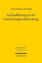 Alexander Alsfasser, Rolf Stürner - Sachaufklärung in der Einzelzwangsvollstreckung