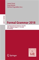 Annie Foret, Gre Kobele, Greg Kobele, Sylvain Pogodalla - Formal Grammar 2018