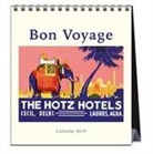 UNKNOWN - BON VOYAGE VINTAGE HOTEL LABELS 2019 CAL