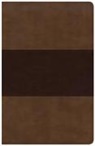 Holman Bible Publishers, Holman Bible Staff - KJV Large Print Personal Size Reference Bible, Saddle Brown Leathertouch